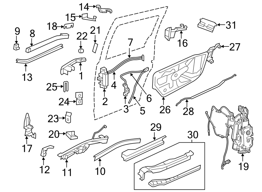 7B0843014F - Volkswagen Lock. Door. Actuator. LATCH. Motor | Emich